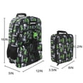 thumbnail image 2 of Minecraft Creepers 2-Piece 16" Premium Backpack & Lunch Kit Set For School And Travel, 2 of 7