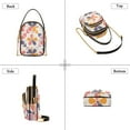 thumbnail image 3 of FORMRS Crossbody Bag for Women Quilted Travel Shoulder Cell Phone Purse with Chain Strap Handbag, Purple Retro Flower, 3 of 7