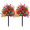 2pcs, variant on Artificial Flowers for Outdoors, UV-Resistant Waterproof Artificial Violets with Ground Stakes, 22-Inch for Garden Yard Decor