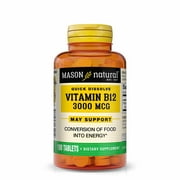 Mason Natural Vitamin B12 Quick Dissolve Under Tongue 100 Tablets