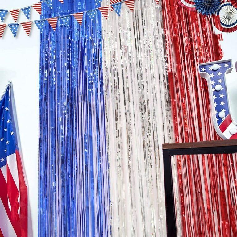 DIY Streamer backdrop: 4th of July