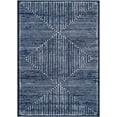 thumbnail image 4 of Bloom Rugs Washable Non-Slip 8' x 10' Rug - Blue Striped Area Rug for Living Room, Bedroom, Dining Room, and Kitchen - Exact size: 8' x 10', 4 of 10