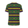 thumbnail image 2 of Daiia Carnival Mardi Gras Mens Baseball Jersey Button Down Shirts Short Sleeve Sports Uniforms-Small, 2 of 9