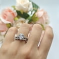 thumbnail image 5 of Teardrop Piece Set Pear Cut Wedding Band Ring CZ 925 Sterling Silver Size 11, 5 of 6