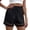 Black, variant on Only Moment Women's Summer Sweat Shorts Wash Cotton Summer Casual Elastic High Waisted Wide Leg Cute Dressy 2026 Vacation Beach Clothes Womens Shorts Black,S