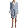 thumbnail image 2 of Blue Star Clothing Women's 3/4 Length Plush Robe with Sherpa Trim Collar & Cuffs, 2 of 6