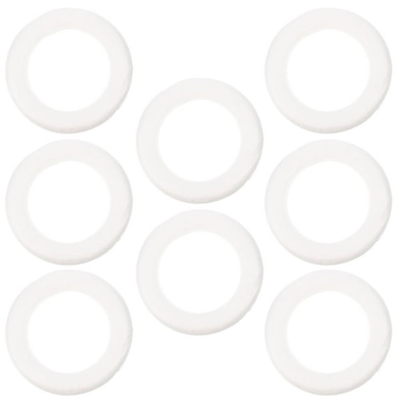 LOLIPPYY White Foam Ring for DIY Crafts and Party Decorations Made of Durable Foam  Creative Ring Shape  8pcs
