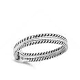 thumbnail image 4 of Bali Rope Twist Bar Hold Wedding Ring .925 Sterling Silver Band Jewelry Female Male Unisex Size 5, 4 of 4