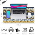 thumbnail image 5 of Long Mouse Pads for Desk,Blue Pioneer Flower Striped Pattern Desk Mats on Top Of Desks, Desk Mouse Pad Extra Large with 3mm Non-Slip Base and Stitched Edge for Gaming,Office,Work,Home 31.5"x15.7", 5 of 6