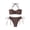 Brown #52, variant on Dresfit Easy Wear Two Piece Swimsuit - Lightweight Casual Bikini for Women Brown L