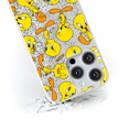 thumbnail image 4 of Mobile phone case with glitter overflow effect for Apple IPHONE 14 PLUS original and officially Licensed Looney Tunes pattern Tweety 010 optimally adapted to the shape of the mobile phone, 4 of 5