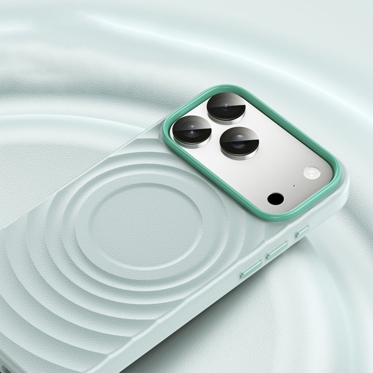 Case for iPhone 17 Pro Max, Water Ripple Design PU Leather + PC
