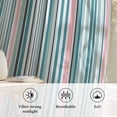 thumbnail image 6 of Colored Stripes Semi Sheer Curtains Drapes for Living Room,Bedroom,French Doors Window 84 Inches Long,Modern Abstract Pink Blue Turquoise Lines Rod Pocket Chiffon Curtain Voile Drapery Panel, 6 of 8