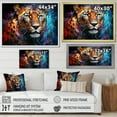 thumbnail image 4 of Designart "Harmonious Wild Elegance Of Pop Art Tiger" Animals Tiger Floater Framed Canvas Prints, 4 of 5