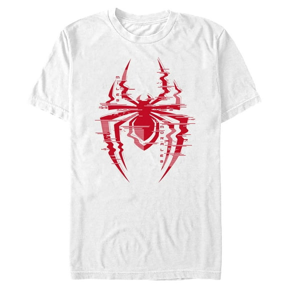 Mens Marvel Glitch Spider Logo T Shirt