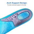 thumbnail image 4 of 3 Pairs Silicone Gel Insoles Shock Absorption Arch Support Man Women Shoe Insert Blue, 4 of 10
