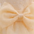 thumbnail image 4 of Gubotare Baby Tulle Dress Baby Girls Tutu Dress Summer Sleeveless Backless Princess Birthday Party Dresses Sequin Ruffle Tulle Bowknot Sundress (Beige,Size 6-12 Months), 4 of 7