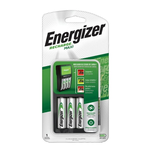 Cargador Energizer Recharge Maxi para 4 Baterías AA