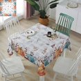 thumbnail image 2 of Thanksgiving Pumpkins Tablecloth Rectangle Round Table Cloth 60x60 Inch, Blue Orange Indoor or Outdoor Tablecloth, Waterproof Fabric Washable Table Cover for Party Holiday Picnic Kitchen Fall Decor, 2 of 4