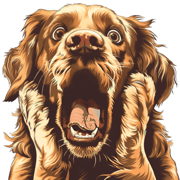 Funny Gold Retriever 3D Car Decal - Surprised Dog Decal for Window Bumper Rear - Funny Sticker for Auto - Realistic Dog Car Art