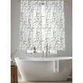 thumbnail image 5 of Green Grey Botanical Sheer Curtains 63 Inch Length 2 Panels Set Window Treatments, Spring Floral Summer Farmhouse Rod Pocket Semi Curtains for Living Room/Bedroom/Kitchen Décor, 104"W x 63"L, 5 of 7