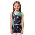 thumbnail image 3 of iiniim Girls Gymnastics Yoga Dance Sport Sets Print Leotard with Shorts Dancewear Size 4-16 Dark Night 4, 3 of 7