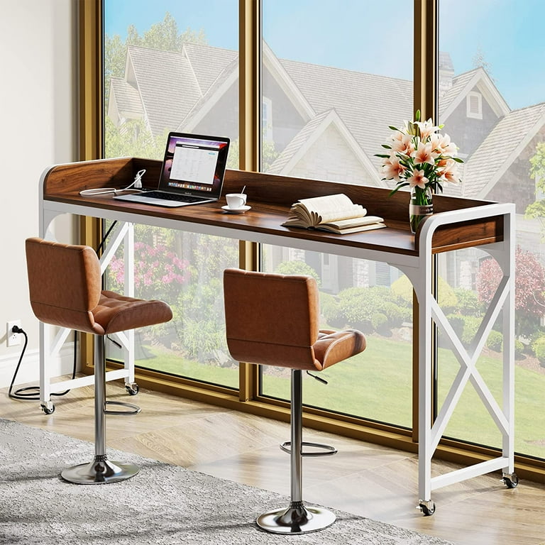 Tribesigns Over Bed Table with Wheels 70.8 Inches Overbed Desk