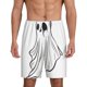 thumbnail image 1 of Fotbe Cute Ghost Simple Drawing Pantalones Cortos de Pijama para Hombre, Ropa de Dormir, Pantalones de Pijama Cortos para Hombre-Small, 1 of 6