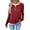 Red, variant on Womens Round Neck Button Sanding Pit Strip Solid Color Spliced Style Sweater Casual Lady Spring and Autumn Blue XL