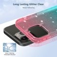 thumbnail image 2 of iPhone 13 Pro Max Case, Rosebono Hybrid Glitter Sparkle Transparent Colorful Gradient TPU Skin Cover Case For iPhone 13 Pro Max (Blue/Pink), 2 of 4