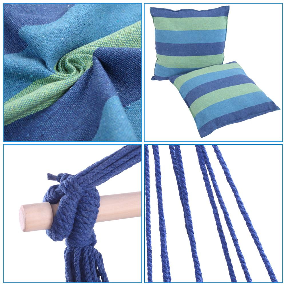 Zimtown Hanging Cotton Canvas Hammock Chair Porch Swing (Blue)
