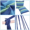thumbnail image 5 of Zimtown Hanging Cotton Canvas Hammock Chair Porch Swing (Blue), 5 of 6
