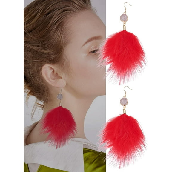 Feather Earrings Feather Tassel Earrings Dangling Feather Chandelier Drop Earrings