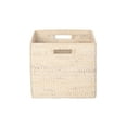 thumbnail image 4 of Kouboo Loma Decorative Square Rattan Storage Basket with Handles, Coastal Inspired Handwoven Rattan Basket for Home Organization & Décor, Latte, 4 of 7