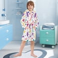 thumbnail image 5 of FORMRS Kids Bathrobe Unisex Hooded Robe Toddler Pajamas Sleepwear, Size 7-9T, Retro Round, 5 of 7