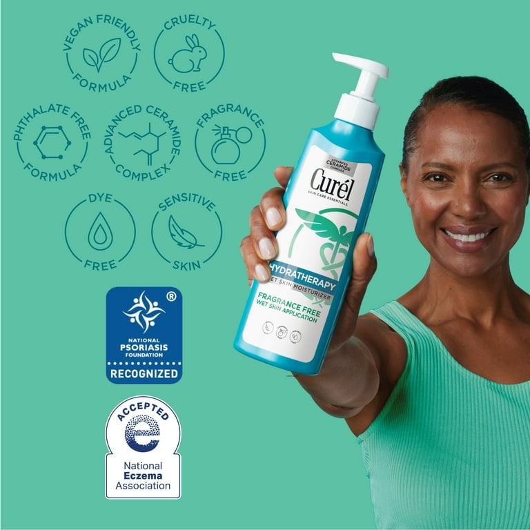 Curél Hydra Therapy Wet Skin Moisturizer Body Lotion, with Ceramide Complex, Dry Skin, 12 oz Curél Hydra Therapy Wet Skin Moisturizer Body Lotion, with Ceramide Complex, Dry Skin, 12 oz