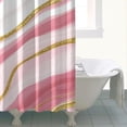 thumbnail image 4 of Pink White Gold Marble Pattern Shower Curtain 72"x72" ,Bathroom Decorative Shower Curtains Set with 12 Hooks,Modern Waterproof Washable Shower Curtain, 4 of 6
