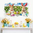 thumbnail image 4 of Easter Happy Wall Decoration 3D Effect Rabbit Wall Decoration Easter Egg Wall Stickers Large Rabbit Wall Stickers Cartoon Rabbit Wall Stickers Suitable For Children's Rooms Wall Decal Wall Stickers, 4 of 7