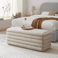 thumbnail image 1 of Modway Banc de Rangement Rembourré en Velours de Performance Mezzo, Couleur Amande, 1 of 10