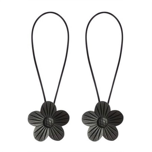 RO Un juego de dos piezas de cortinas magnéticas con clip de abrazo, anillo magnético para cortinas, hermoso patrón de flores, accesorios de clip para cortinas, familia, sala de estar, dormitorio, co Sincero Electrónica
