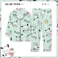 thumbnail image 3 of Conjunto de pijama con estampado de Sanrios para niños, cárdigan bonito de dibujos animados, My Melody, Kuromi, Pochacco, ropa Kawaii de manga larga, regalo para niños, 3 of 4