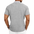 thumbnail image 6 of YLSDY Men's Color Block Striped Short Sleeve Golf Shirt with Chest Pocket, Sporty Design for Daily Workouts Gray S, 6 of 8