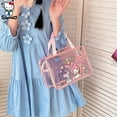 thumbnail image 5 of Kuromi My Melody-Bolsa de maquillaje transparente para mujer, bolso de almacenamiento de verano, bolsa de aseo impermeable, bolso de viaje, regalos2807, 5 of 5