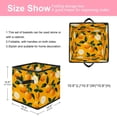 thumbnail image 2 of RATGDN Collapsible Fabric Cube Storage Bin with Double Handles for Living Room Bedroom Office Black - Orange Juice Fruit, 2 of 7