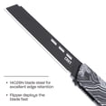 thumbnail image 2 of CRKT Zephyr Everyday Carry Folding Knife with Liner Lock: 14C28N Steel Plain Edge Blade, Black & White G10 Handle, 3850W, 2 of 5