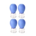 thumbnail image 2 of Juego de 4 ventosas faciales para masaje facial, ventosas de vacío profesionales para cuello y músculos, para uso doméstico en salones de belleza y Azul, 2 of 8