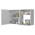 thumbnail image 4 of Miekor Furniture Oklahoma 2 Wall Cabinet, 2 Door Stackable Wall Mounted Storage Cabinet with 2 Side Shelf B5A9272, 4 of 6