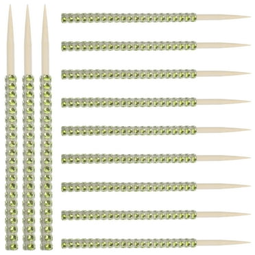 12pcs Multi-function Rhinestone Candy Sticks Delicate Apples Sticks Wooden Lollipop Sticks
