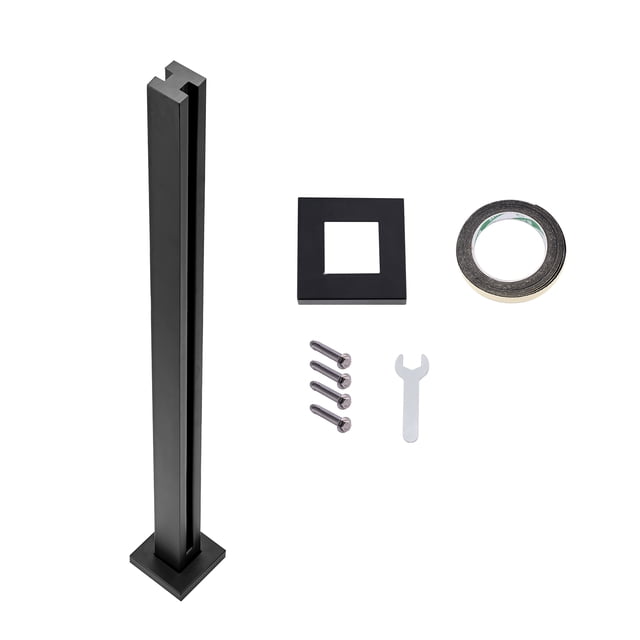 KFFKFF Glass Fastener, 41.34" Tall Glass Barrier Holder for 0.39"-0.47" Thick Tempered Glass, Constructed from 304 Stainless Steel, Glass Installation Fastener, Glass Shelf Support