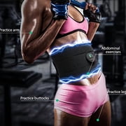 EMS Abdominal Toning Belt - Wireless ABS Stimulator Muscle Toner, Portable USB Rechargeable Ab Trainer Belly Shaper Massage Belt with 6 Modes 9 Intensities